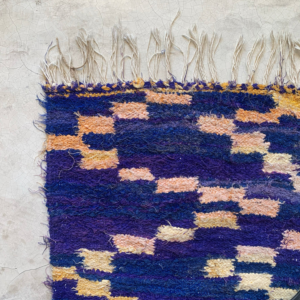 Tapis berbère Kilim Boucherouite n°2951- Flame - 247 x 146 cm