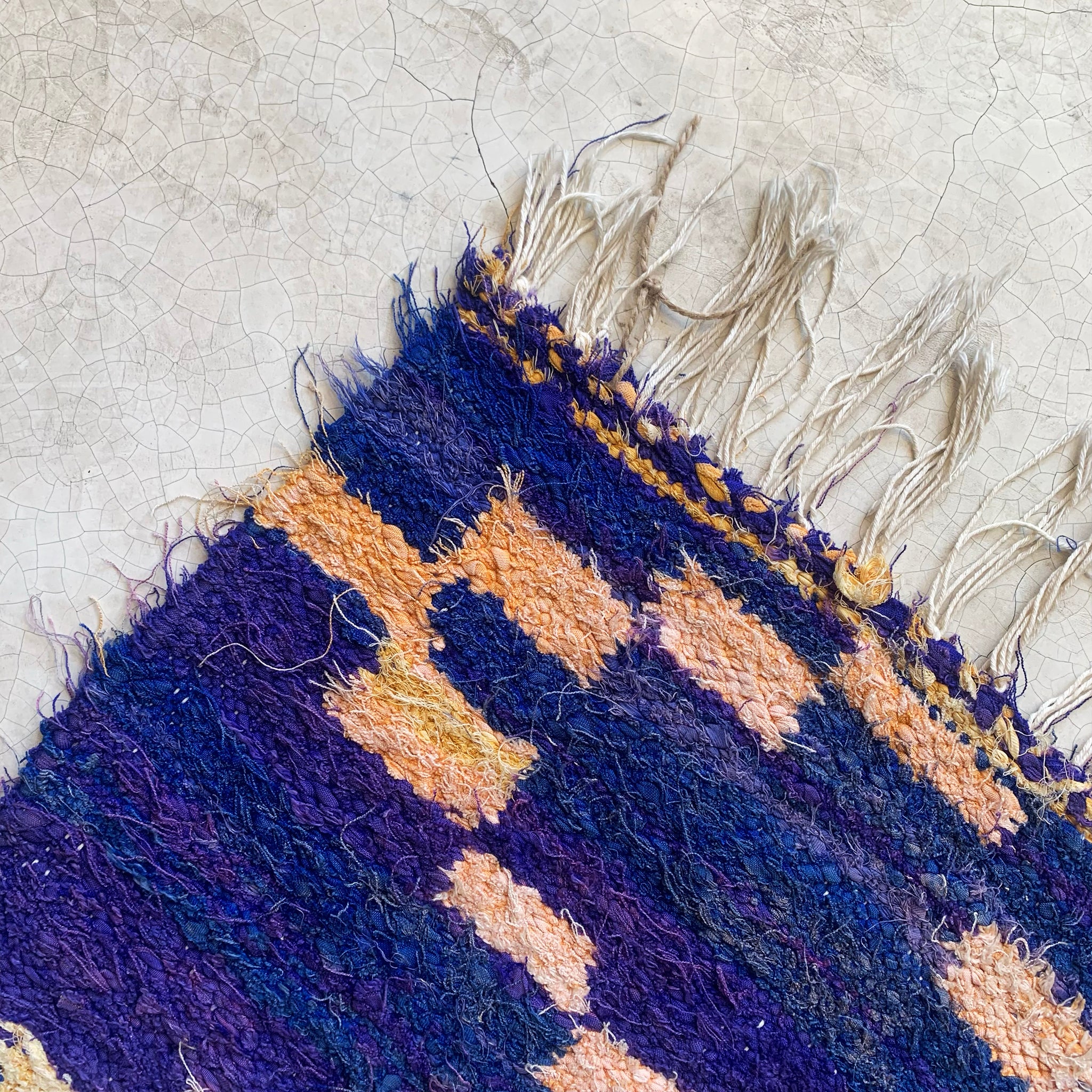 Tapis berbère Kilim Boucherouite n°2951- Flame - 247 x 146 cm