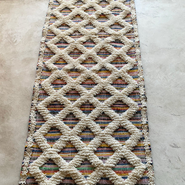 Berber hallway rug n°2917 - Fish - 292 x 74 cm