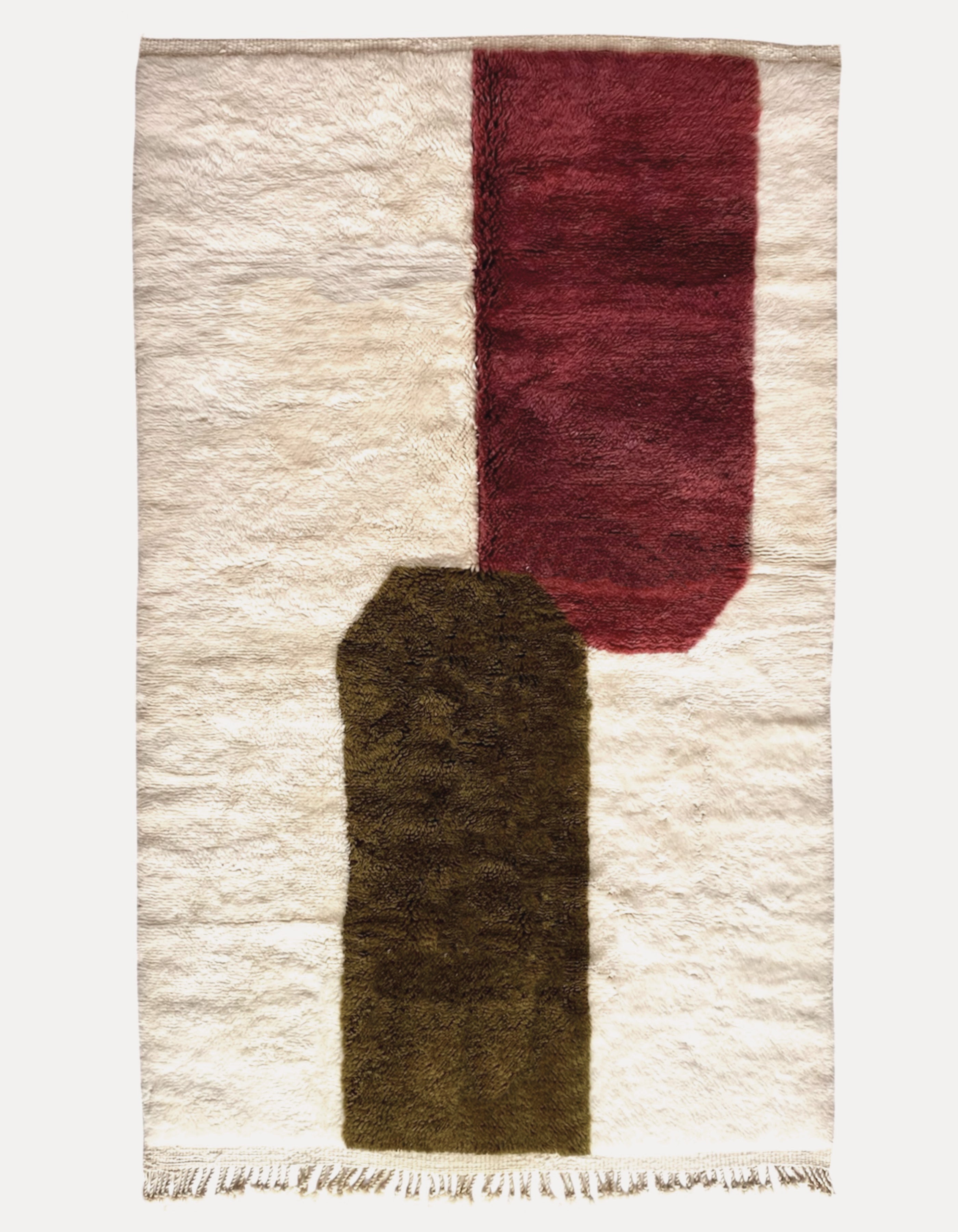 Tapis berbère Mrirt n° 3265 - Acajou - 248 x 153 cm