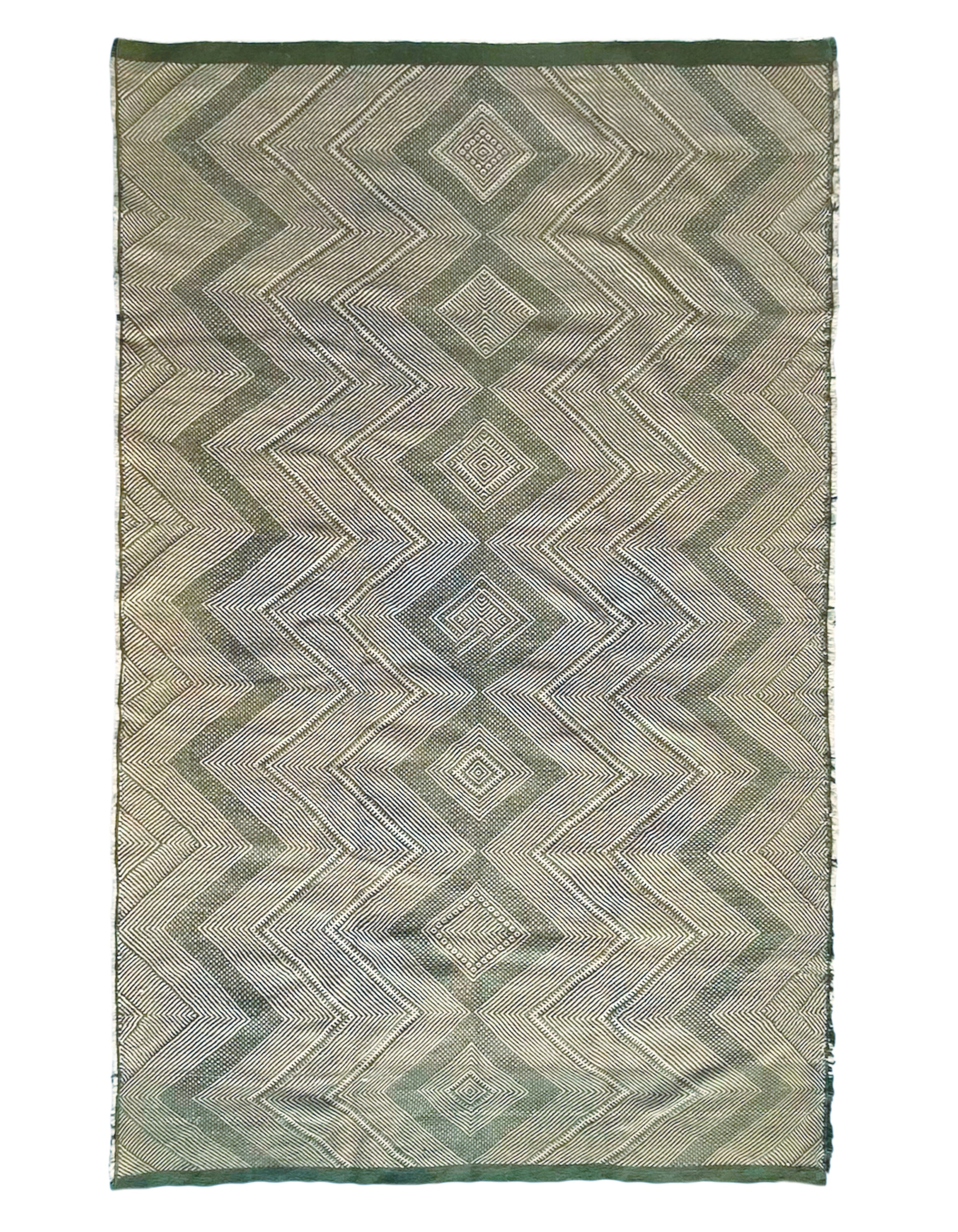 Tapis berbère Zanafi n°3226 - Céleste - 310 x 200 cm