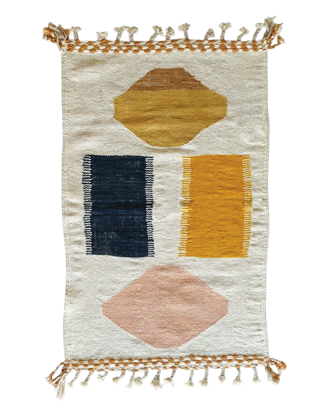 Tapis berbère Kilim n°3231 - Chalk - 158 x 98 cm