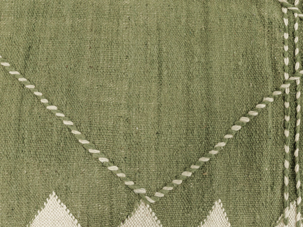 Tapis berbère Kilim n°2706 - Green Smoke - 302 x 189 cm