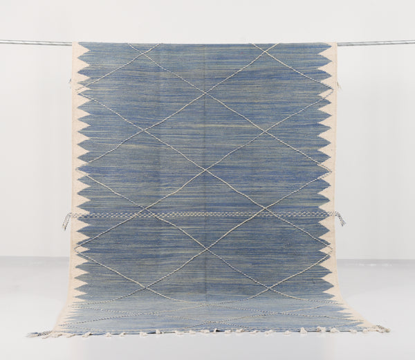 Tapis berbère Kilim n°2707 - Blue Sky - 317 x 188 cm