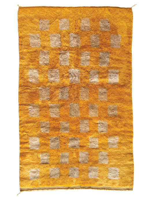 Tapis berbère Mrirt n° 3280 - Honey - 243 x 150 cm