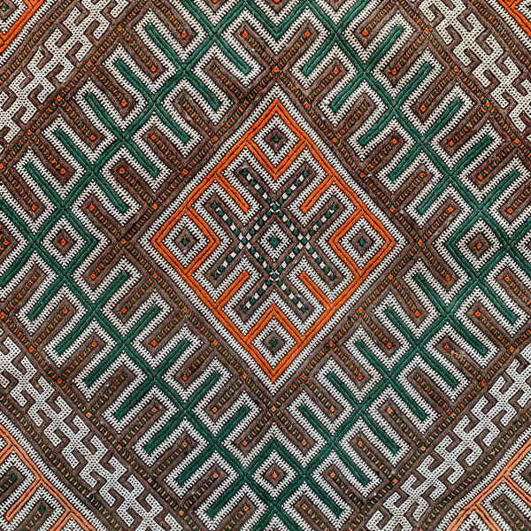 Tapis berbère Kilim n°2034 - Caramel - 225 x 133 cm