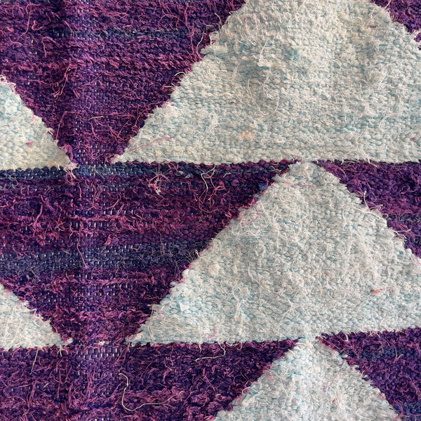 Tapis berbère Kilim Boucherouite n°2764 - Violet - 162 x 97 cm