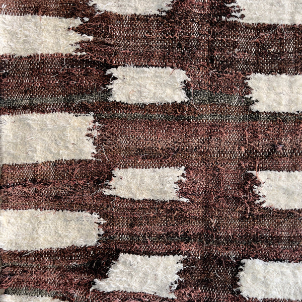 Tapis berbère Kilim Boucherouite n°2756 - Coconut - 161 x 95 cm