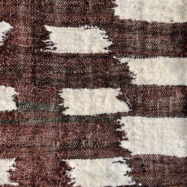 Berber Kilim Boucherouite rug n°2754 - Chestnut - 156 x 95 cm