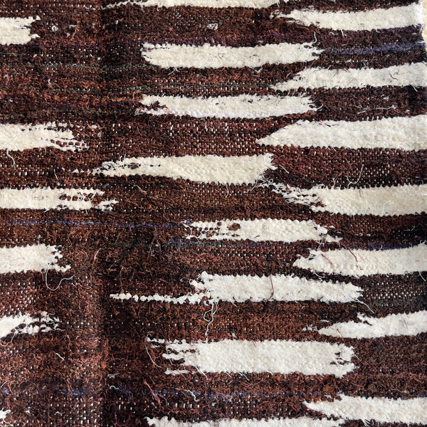 Tapis berbère Kilim Boucherouite n°2755 - Noisette - 162 x 91 cm