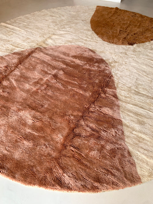 Tapis berbère Mrirt Rond n°3114 - Lunor - ⌀ 352 cm