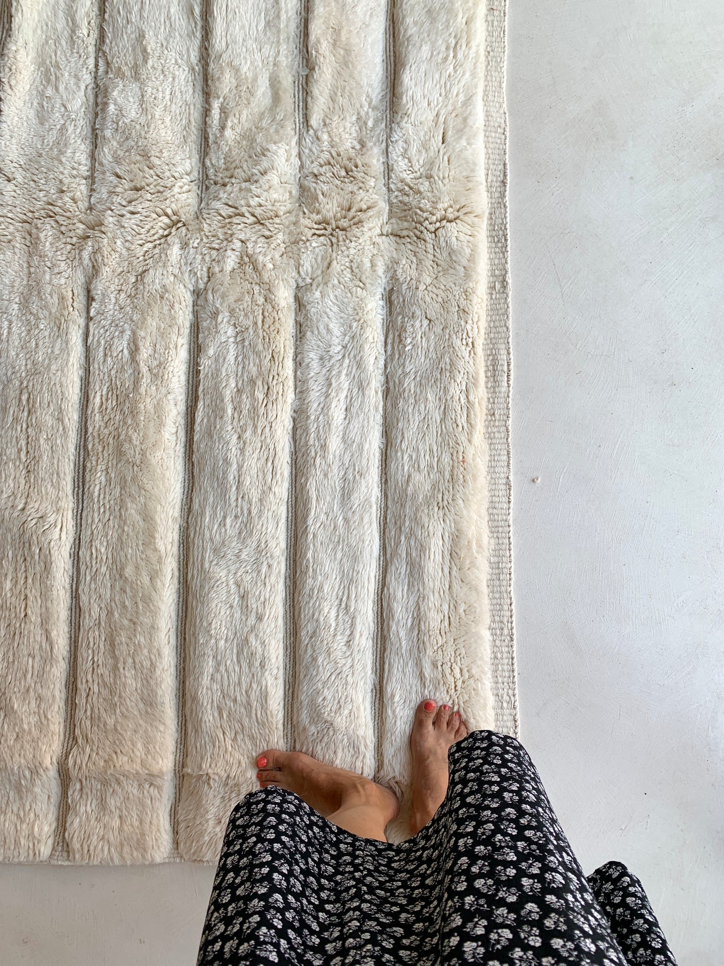 Tapis berbère Mrirt n°3096 - Cristal - 391 x 300 cm