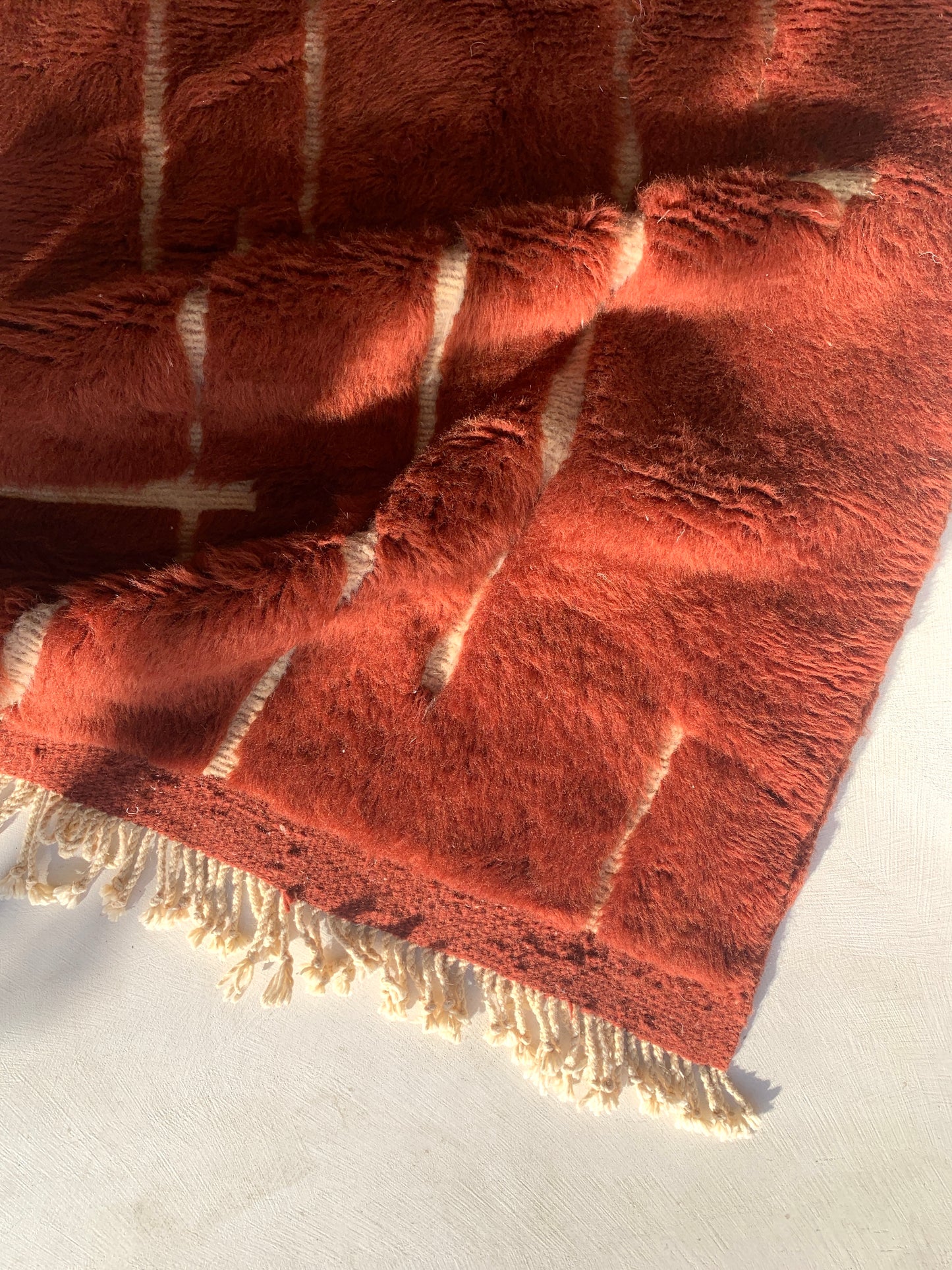 Tapis berbère Mrirt couloir n°3133 - Stone