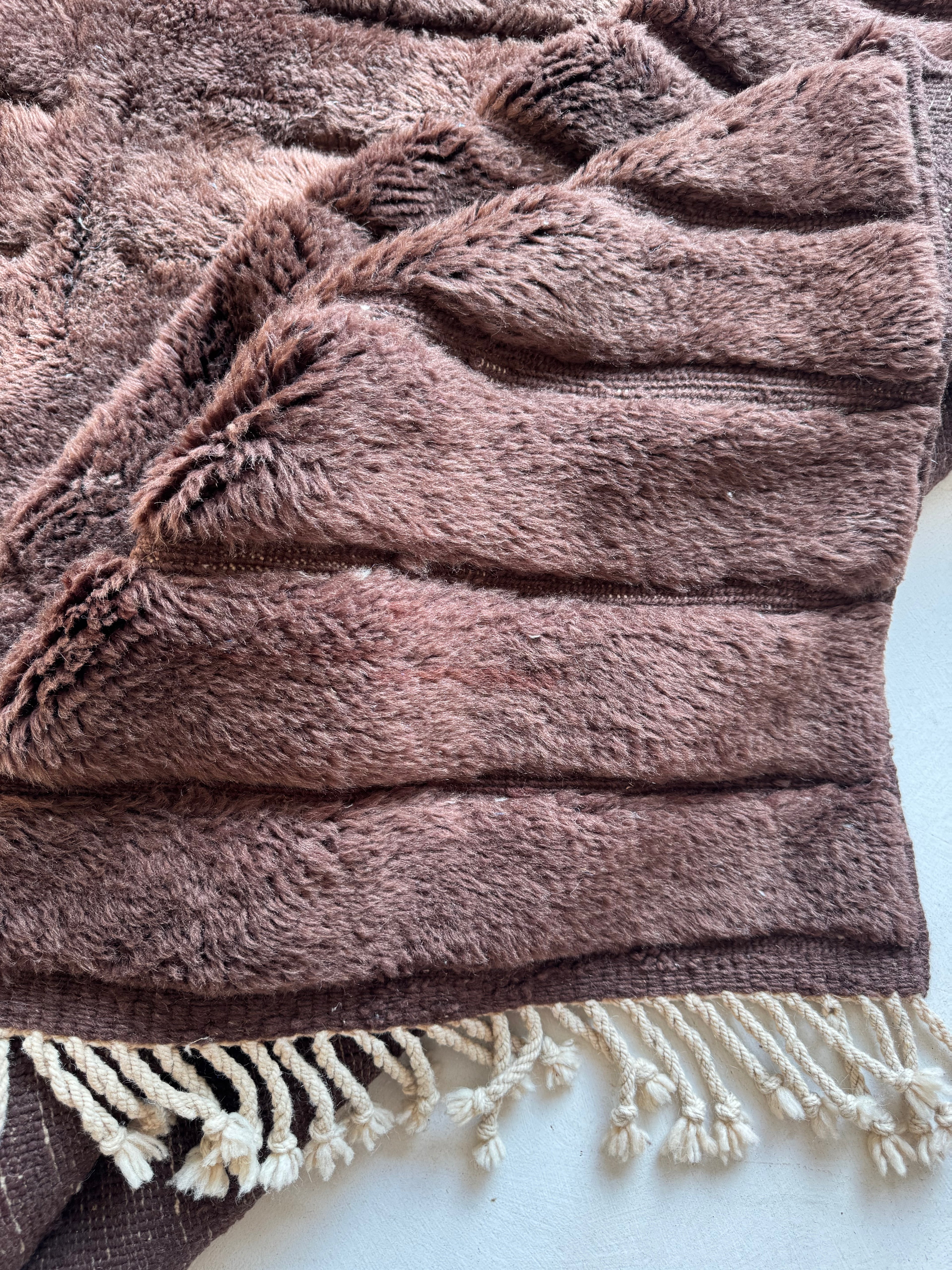 NEW ! Tapis berbère Mrirt n°3324 -  Chocolat - 341 x 250 cm