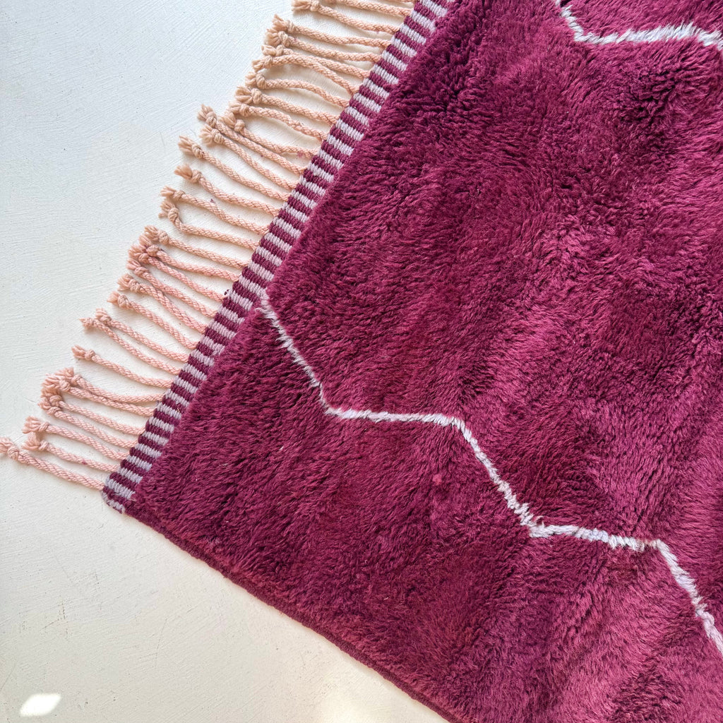 Tapis berbère Mrirt n°3345 - Berry - 300 x 199 cm