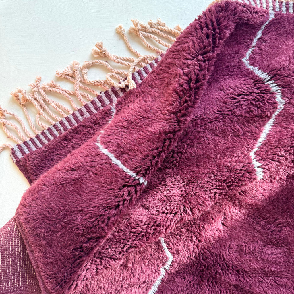 Tapis berbère Mrirt n°3345 - Berry - 300 x 199 cm