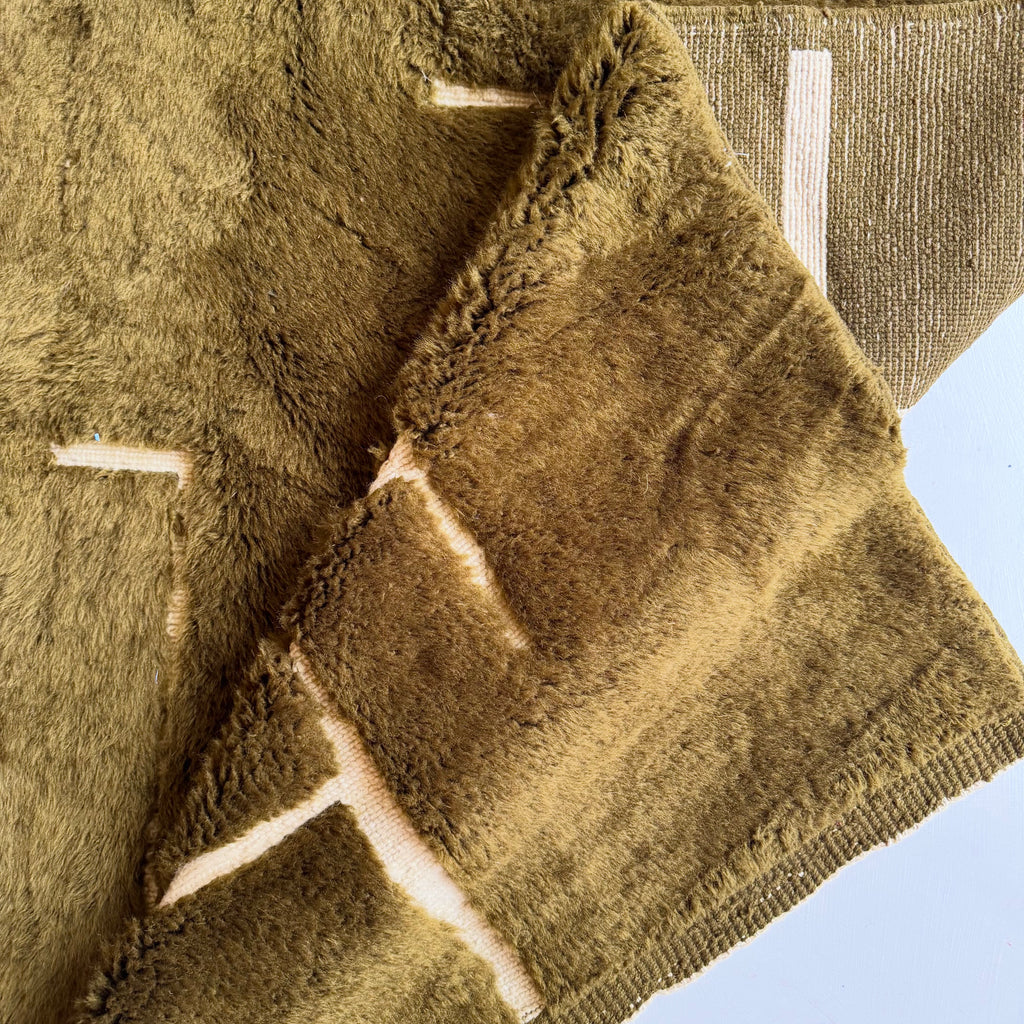 Tapis berbère Mrirt n°3373 - Olivier - 397 x 297 cm