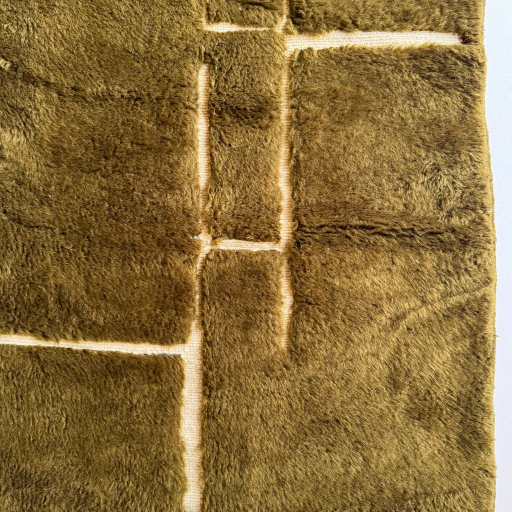 Tapis berbère Mrirt n°3373 - Olivier - 397 x 297 cm