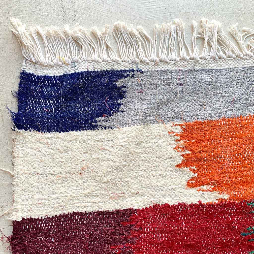 Tapis berbère Kilim Boucherouite n°2750 - Bromelia - 233 x 136 cm