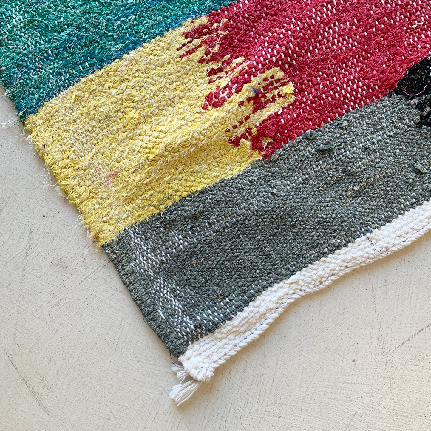 Tapis berbère Kilim Boucherouite n°2750 - Bromelia - 233 x 136 cm