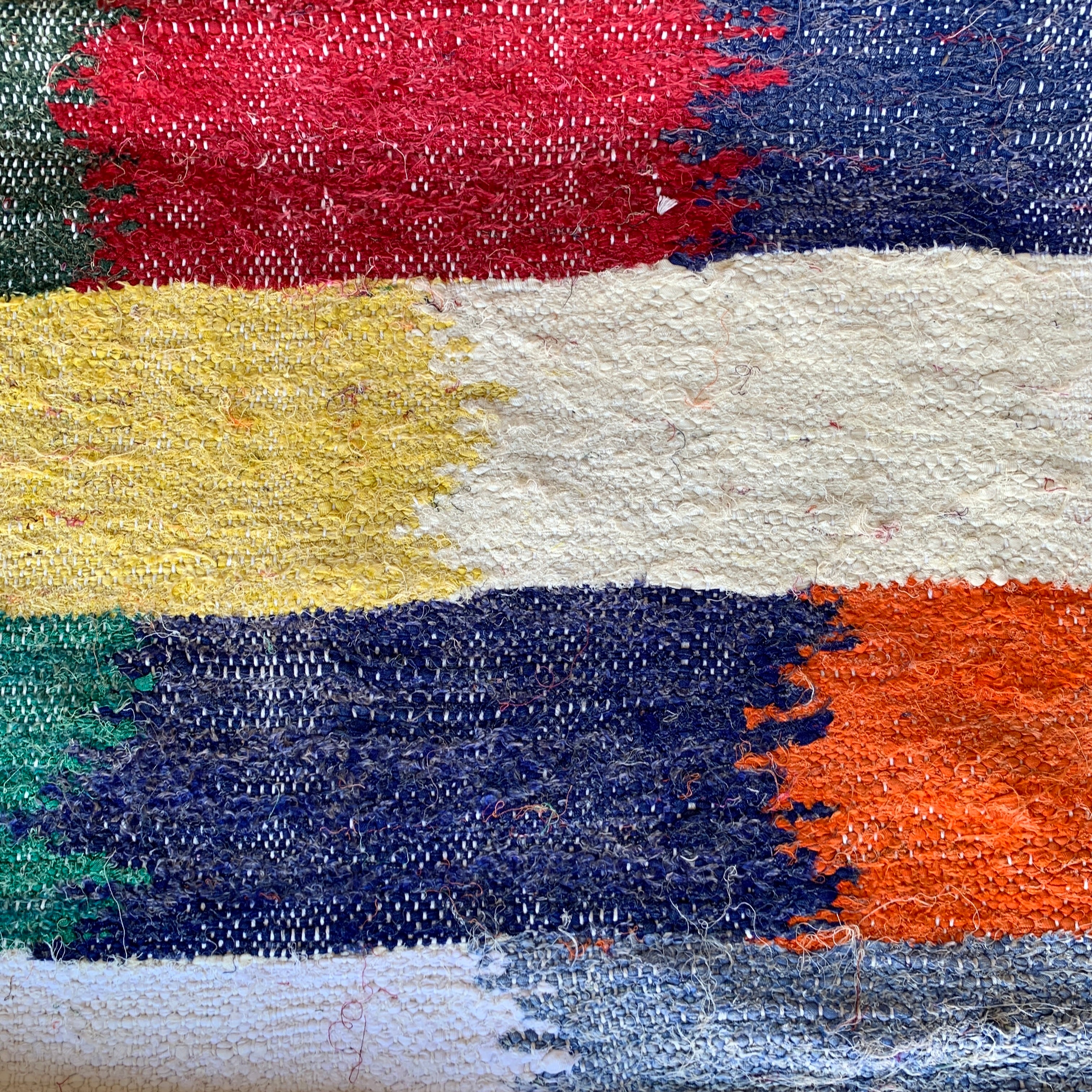 Tapis berbère Kilim Boucherouite n°2750 - Bromelia - 233 x 136 cm