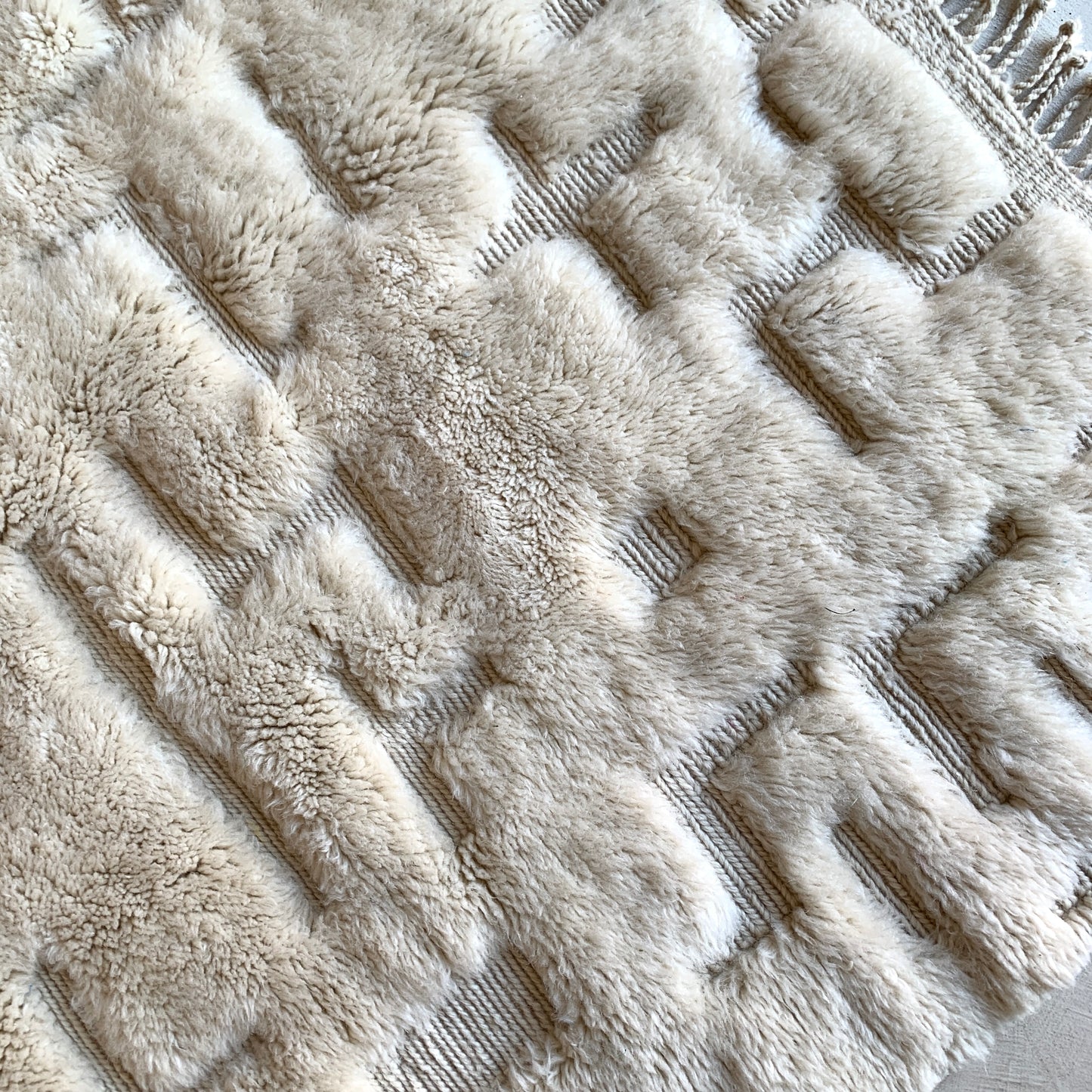 Tapis berbère Mrirt n°3181 - Cloud - 251 x 151 cm