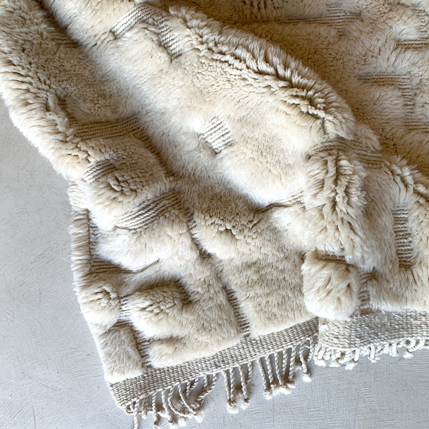 Tapis berbère Mrirt n°3181 - Cloud - 251 x 151 cm