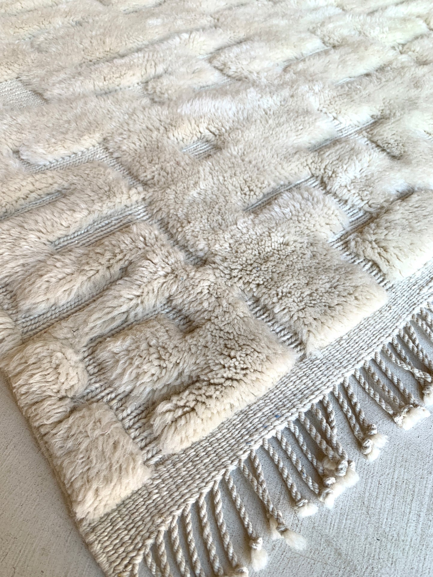 Tapis berbère Mrirt n°3181 - Cloud - 251 x 151 cm