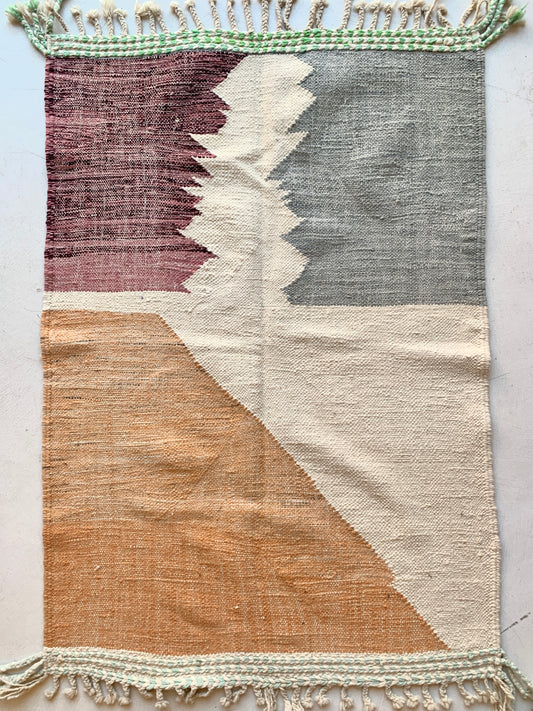 Tapis berbère Kilim n°3055 - Lattice - 157 x 106 cm