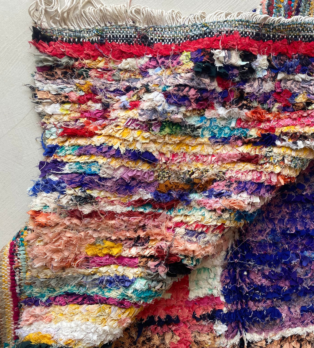 Tapis berbère Boucherouite n°3219 - Riad - 249 x 143 cm
