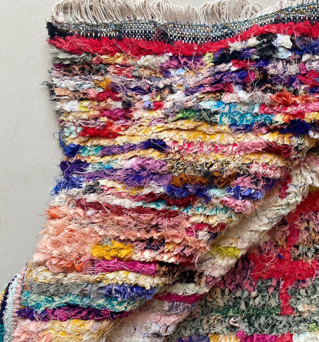 Tapis berbère Boucherouite n°3219 - Riad - 249 x 143 cm