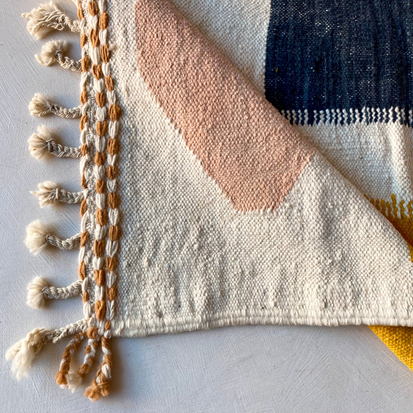 Tapis berbère Kilim n°3231 - Chalk - 158 x 98 cm