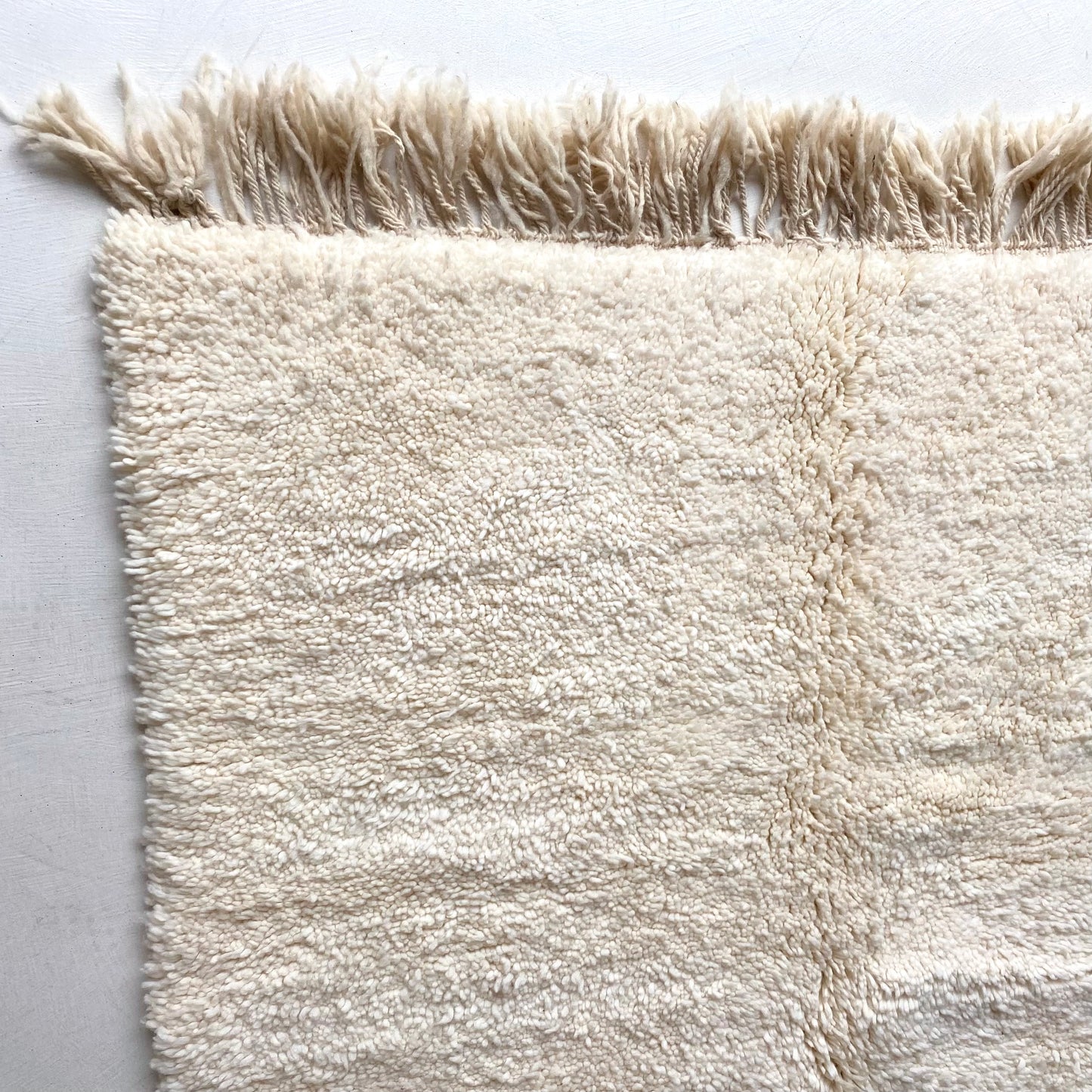 Tapis berbère béni Ouarain n°3256 - White flag GM - 298 x 211 cm