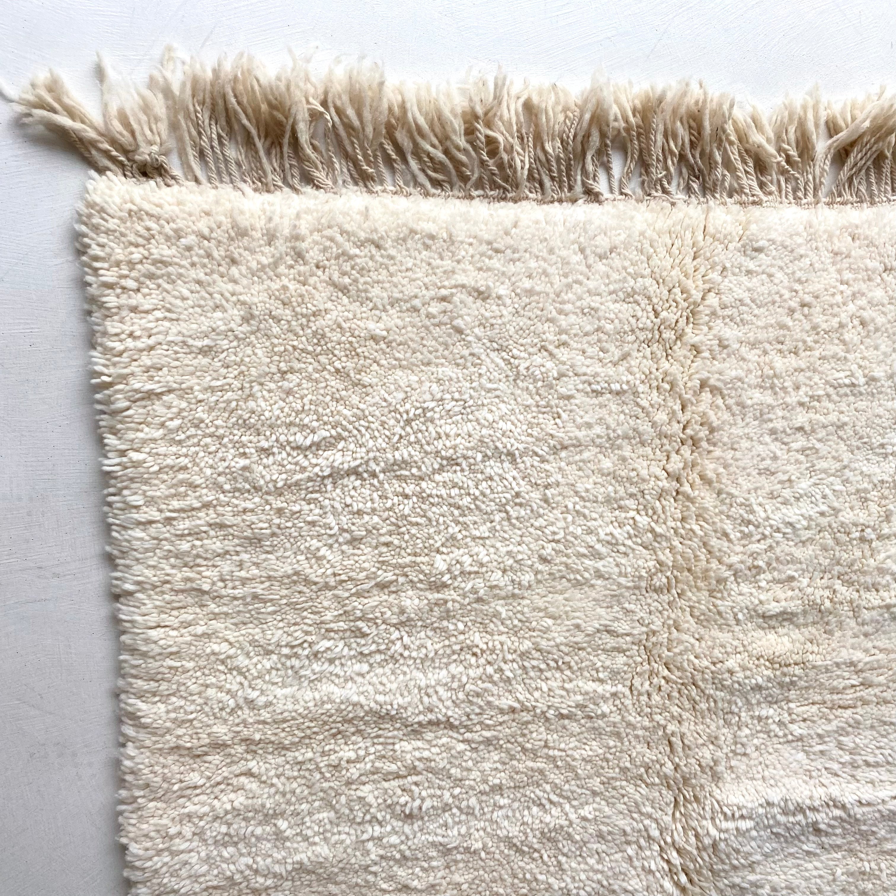 Tapis berbère béni Ouarain n°3257 - White flag GM - 298 x 211 cm