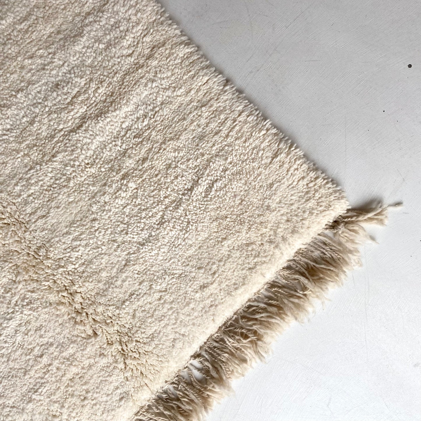 Tapis berbère béni Ouarain n°3256 - White flag GM - 298 x 211 cm