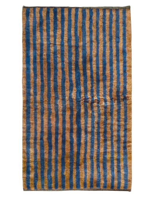 Tapis berbère Mrirt n° 3250 - Marinère - 253 x 146 cm