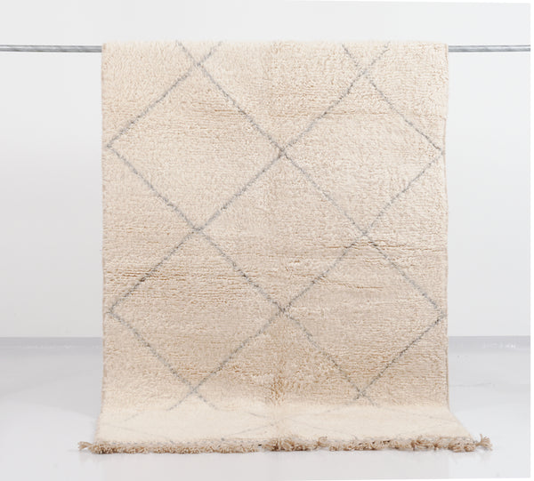 Beni Ouarain Berber rug n°2546 - Pearl - 244 x 151 cm