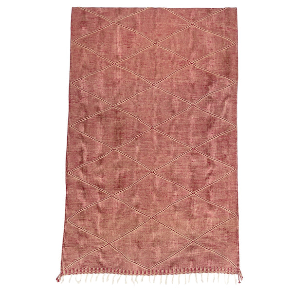 Tapis berbère Zanafi n°2845 - Framboise - 259 x 162 cm