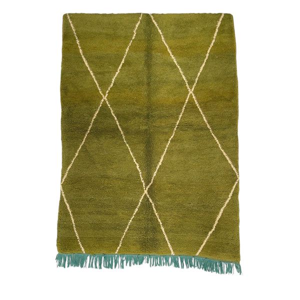 Tapis berbère Boujaad n°2887 - Olive - 230 x 162 cm