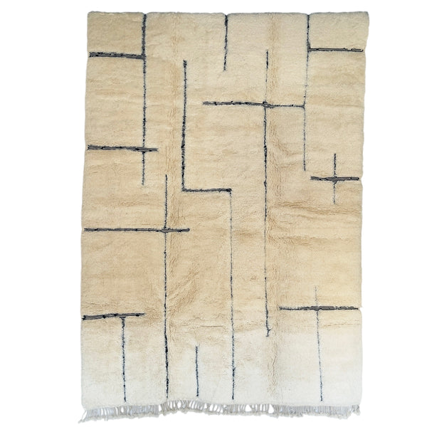 Tapis berbère Beni Ouarain n°2899 - Labyrinthe - 293 x 205 cm