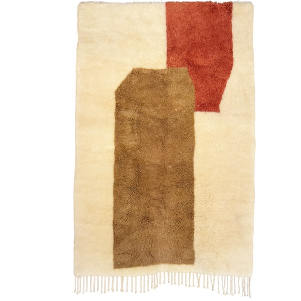 Tapis berbère Mrirt n°2900 - Acajou - 245 x 150 cm