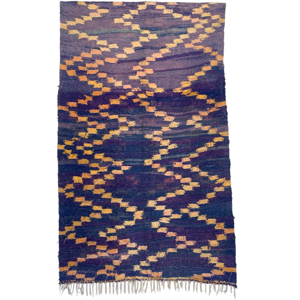 Tapis berbère Kilim Boucherouite n°2951- Flame - 247 x 146 cm