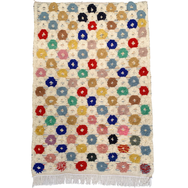 Tapis berbère Kilim n°2988 - Donut - 222 x 153 cm