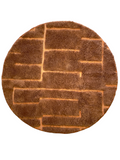 Tapis berbère rond n°2897 - Ocre - ⌀ 150 cm