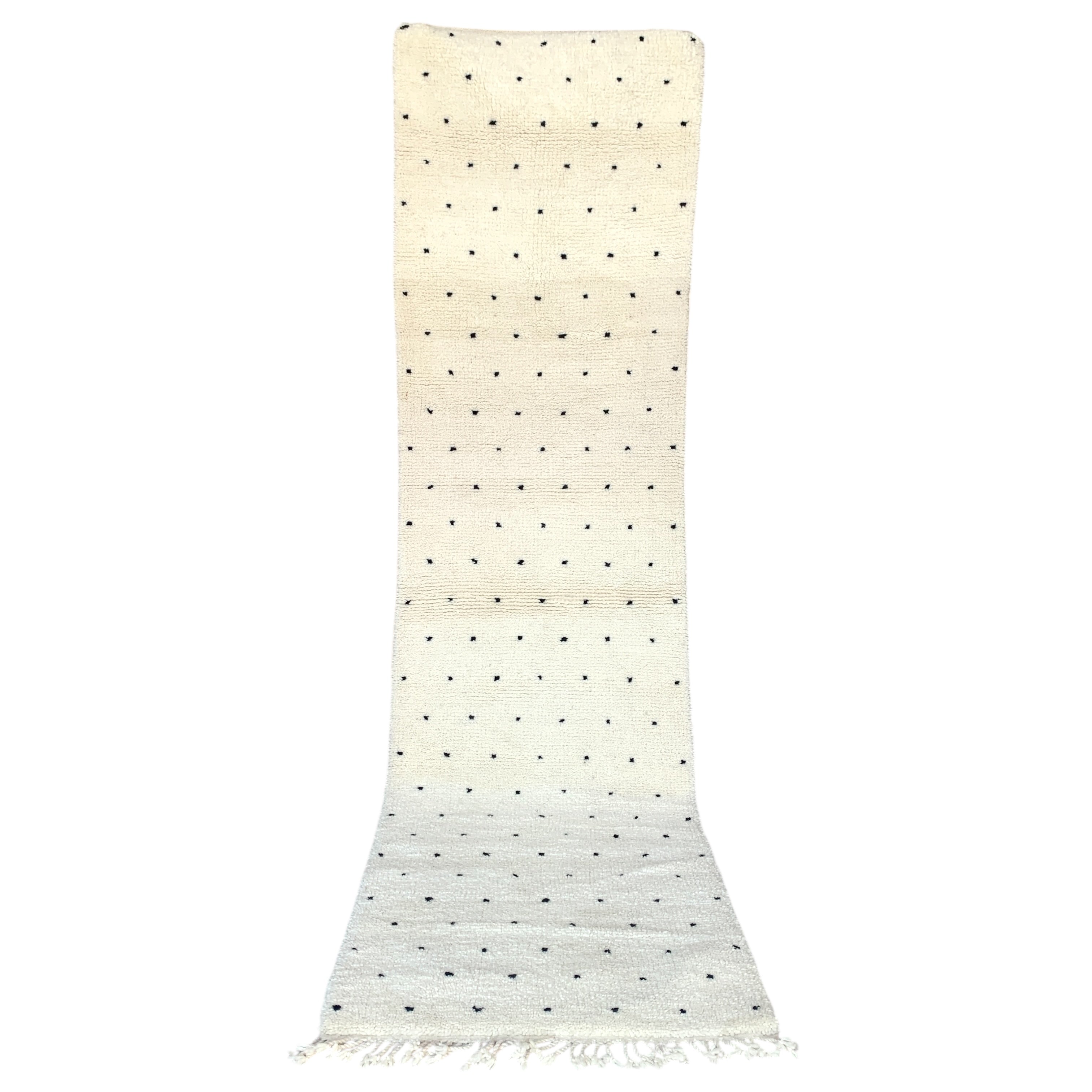 Berber hallway rug n°2736 - Vanilla - 303 x 78 cm