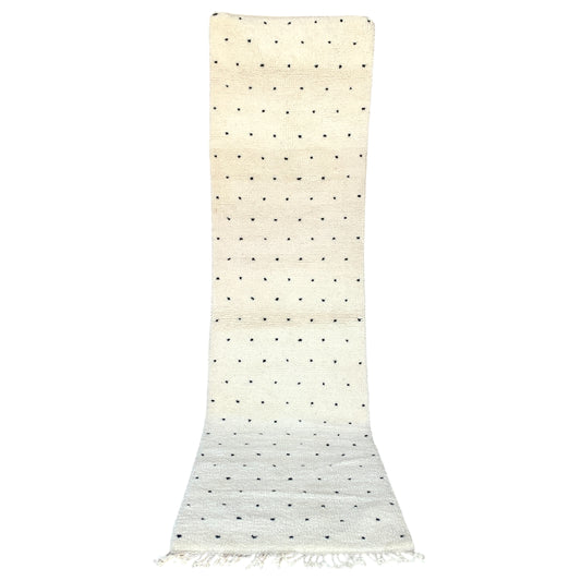 Tapis berbère couloir n°3134 - Dalmatien - 303 x 80 cm