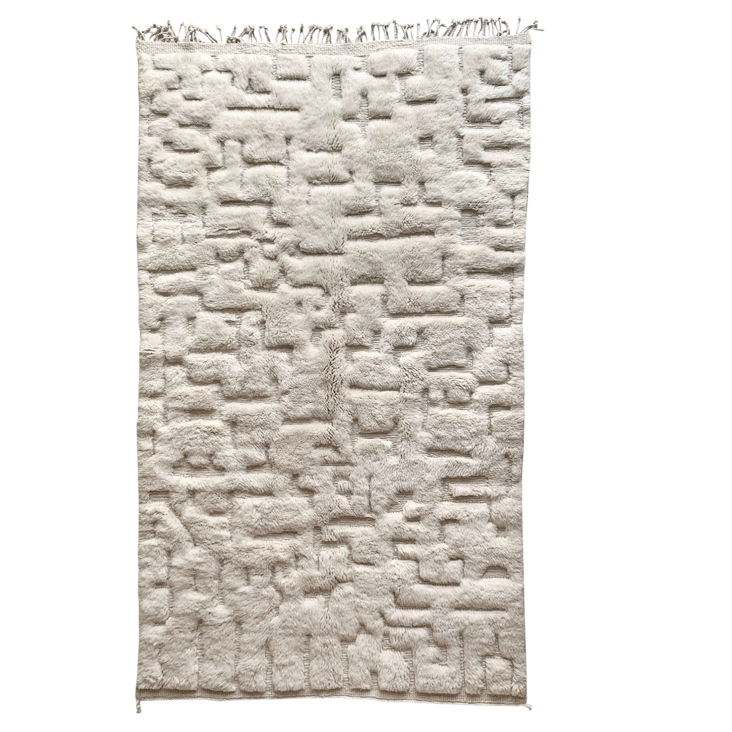 Tapis berbère Mrirt n°3181 - Cloud - 251 x 151 cm