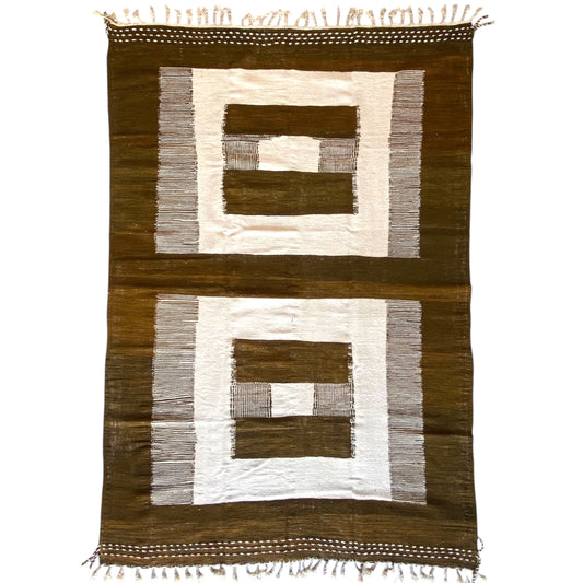 Tapis berbère Kilim n°3159 - Nid - 304 x 207 cm