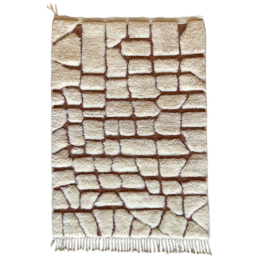 Tapis berbère Mrirt n°3123 - Kssar - 155 x 110 cm