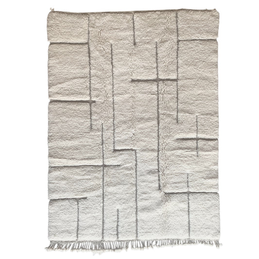 Tapis berbère Beni Ouarain n°3213 - Labyrinth P.M - 232 x 170 cm